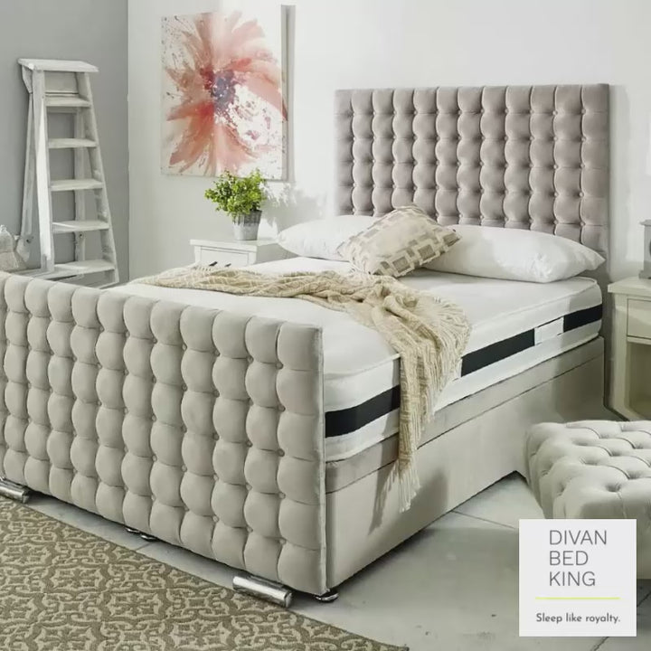 Valencia Luxury Ottoman Divan with Floorstanding Headboard and Footboard