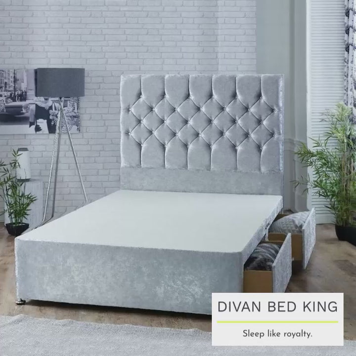 Cornelius Crushed Velvet Divan Bed Base