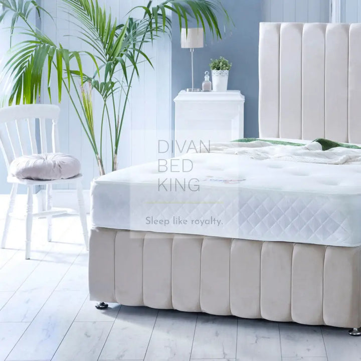 Stourton Divan Bed Set With Tall Button Headboard And Footboard