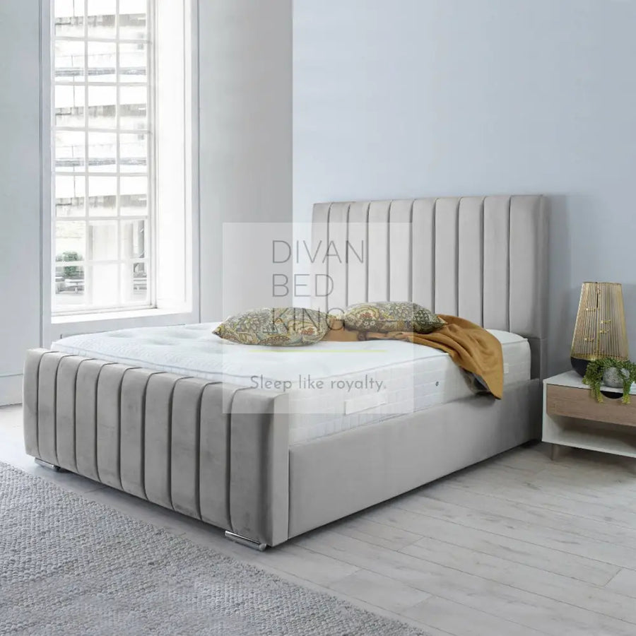 Stroma Stripe Luxury Upholstered Bed Frame