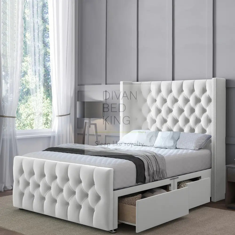 The Sydney Divan Bed Set With Luxury Headboard