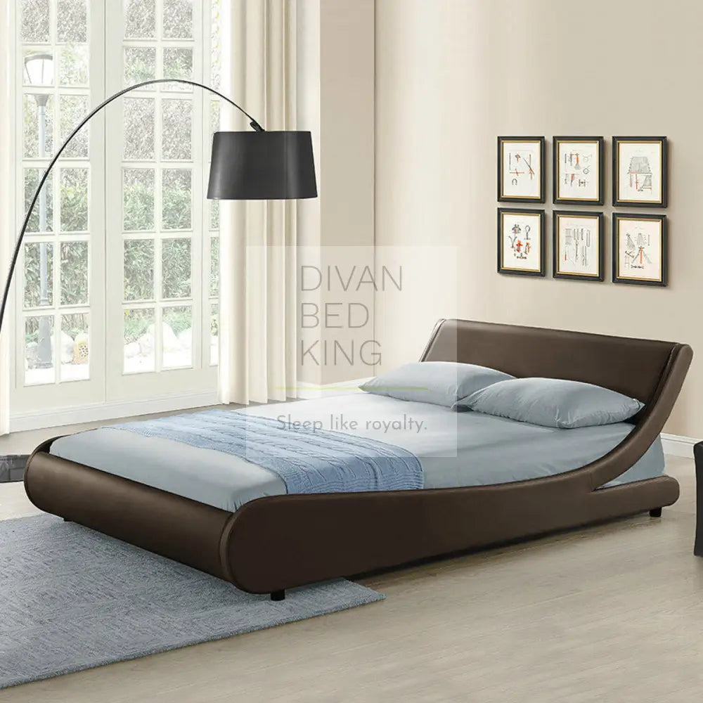 Vieri modern leather online bed